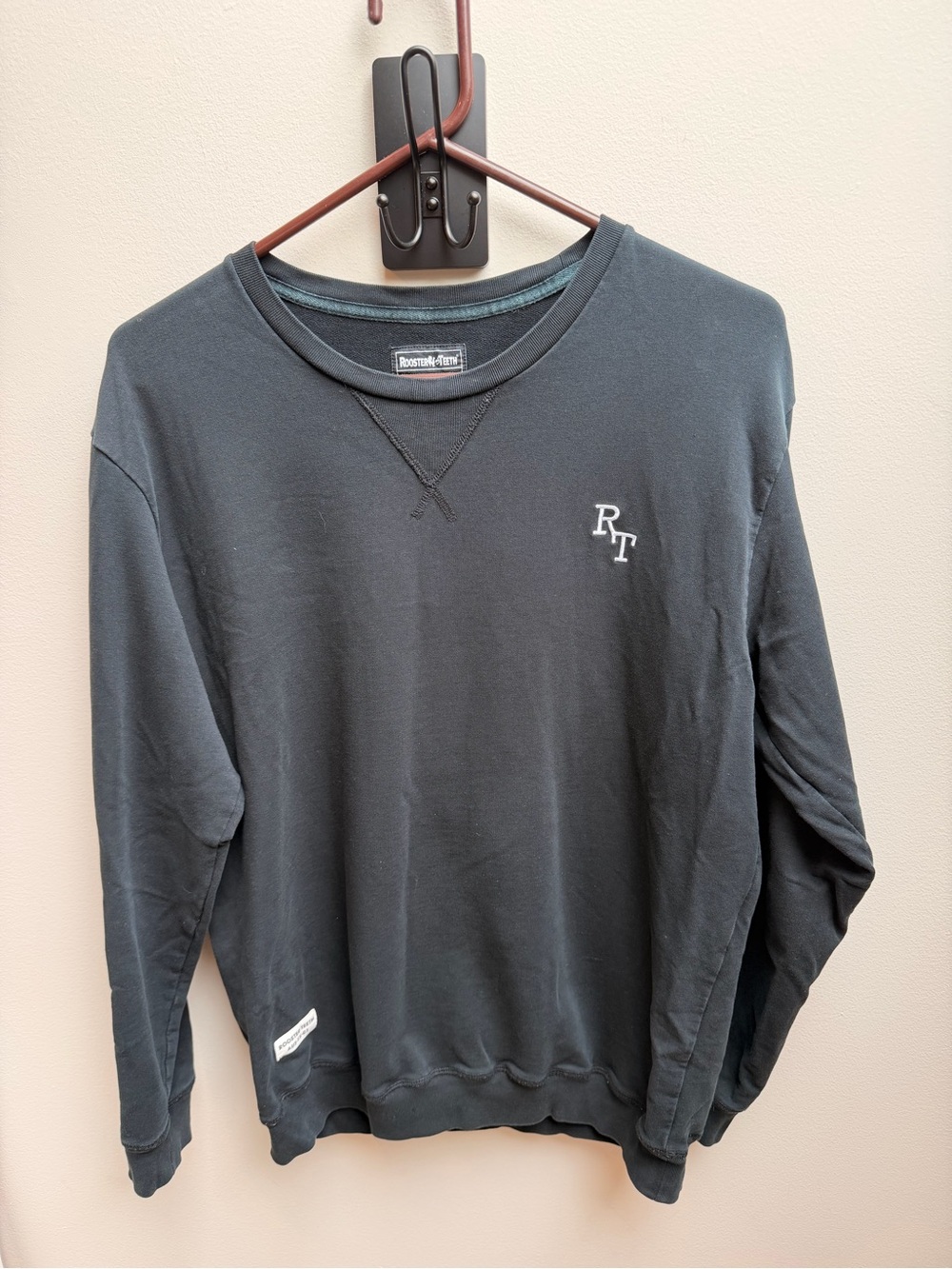 Men's Rooster Teeth Black Crewneck Sweater